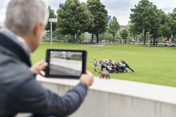 Challenge et activité de cohésion d'équipe en extérieur