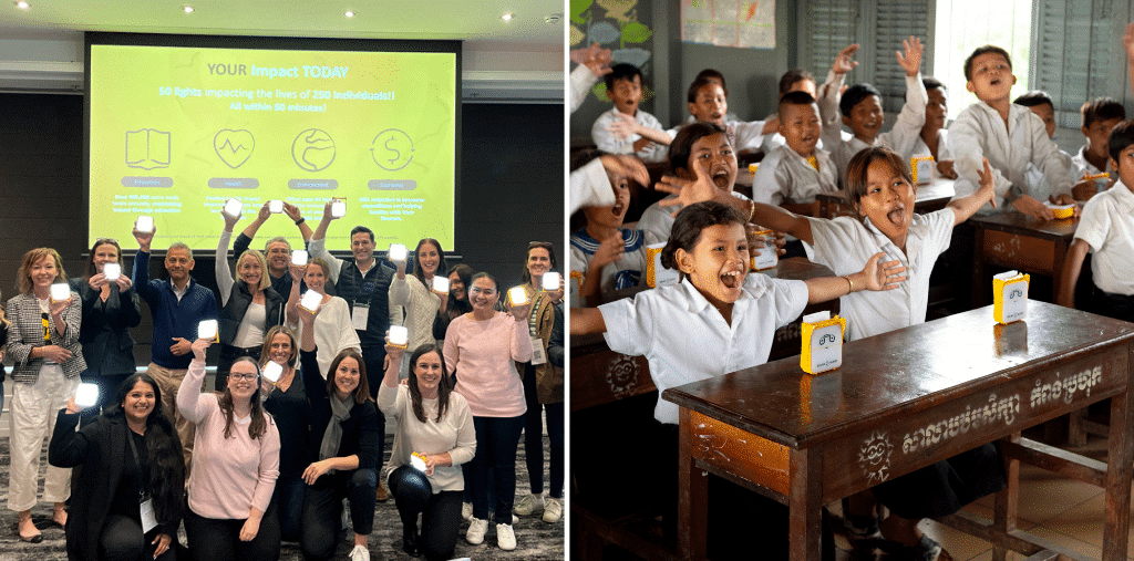 Team Building solidaire et caritatif pour assembler les lampes solaires aux enfants vivant sans électricité