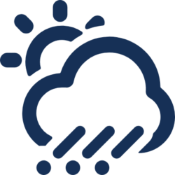 Logo Meteo avec un soleil et de la pluie